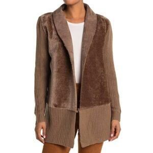 Ceny Cable Knit Open Front Cardigan Sweater Long Sleeve Coat Size X-Small